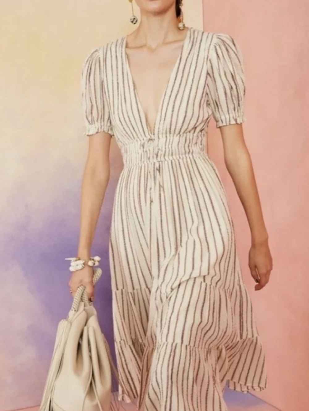 Ulla Johnson Zariah Cream floral dress